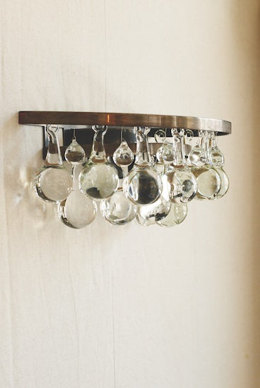 ARCTIC PEAR 14" WALL LIGHT - nickel