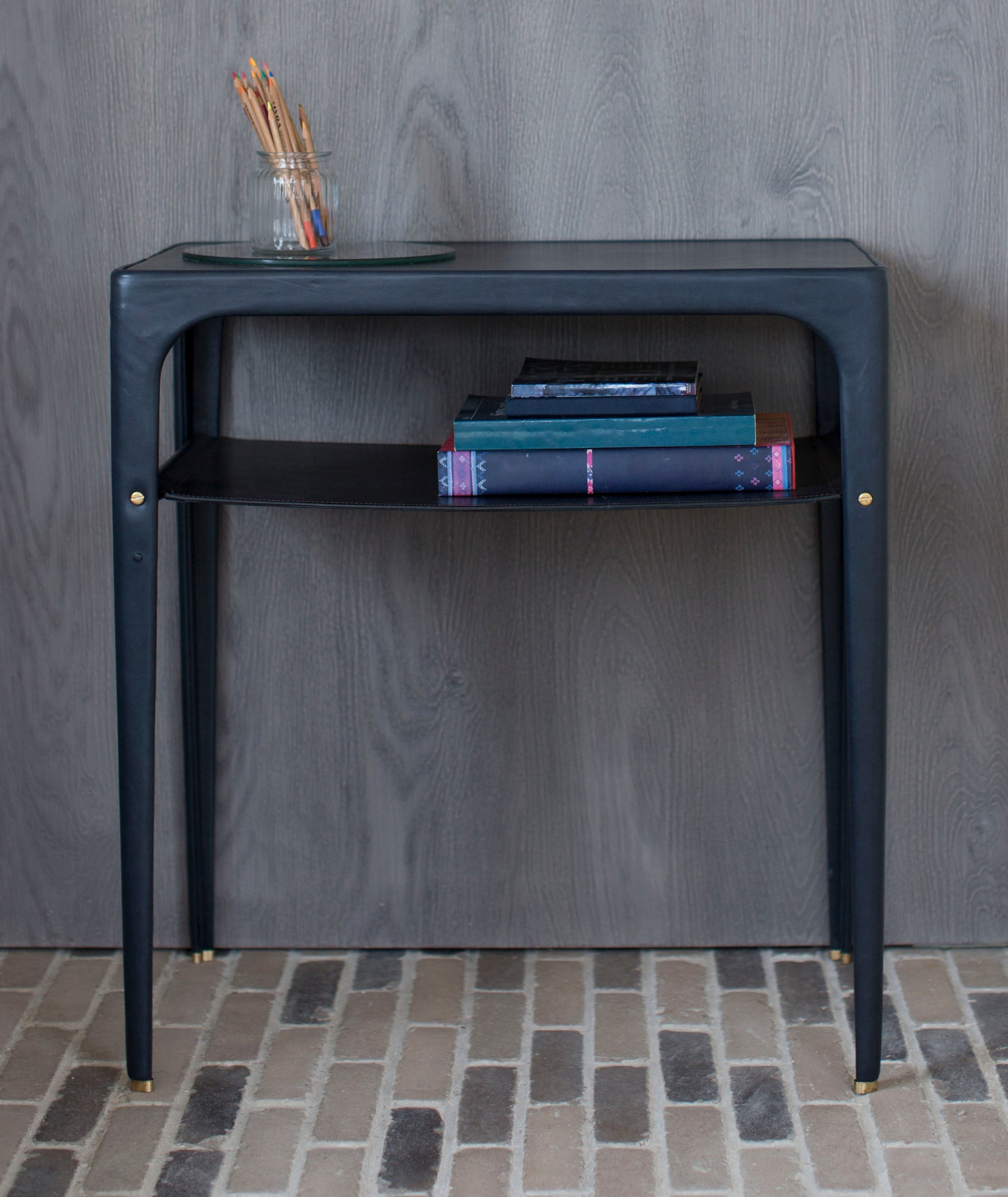 WISP TABLE WITH SHELF - blackcurrant